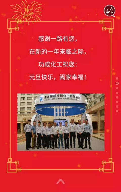 功成化工祝您：元旦快乐，阖家幸福！